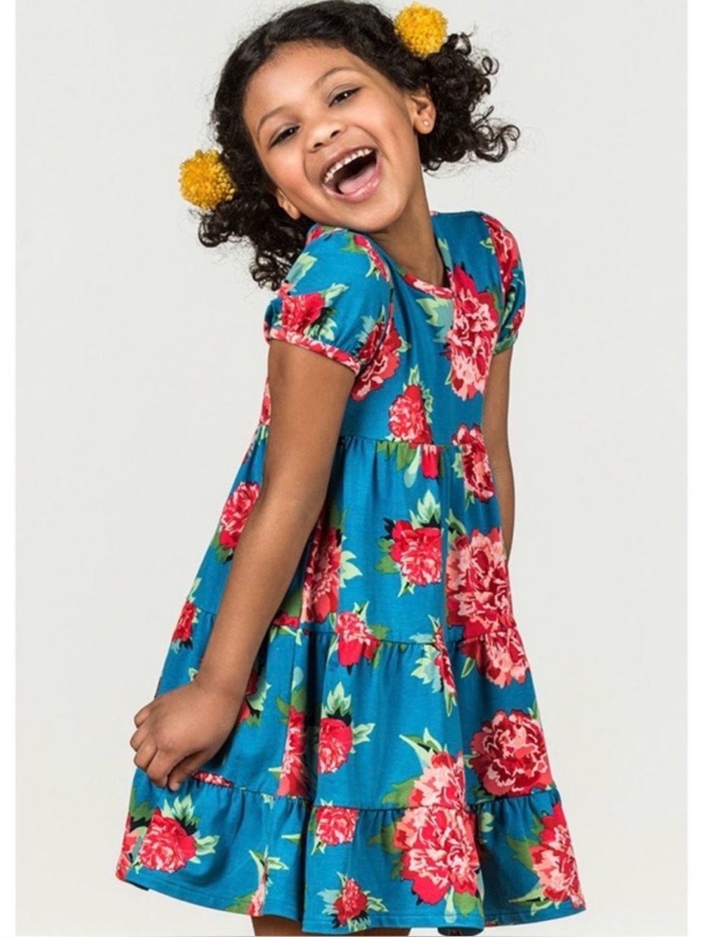 Matilda Jane Blossom Pie Dress Camp Size 4 Girl’s Floral Spring Tiered